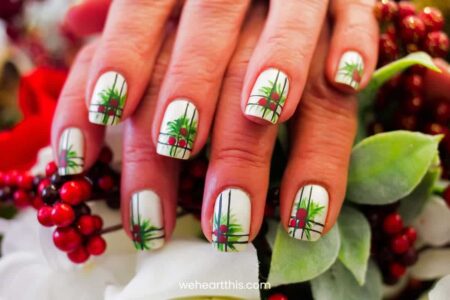 white christmas nails: Revel in Winter's Beauty with Nails